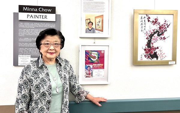 Irvine Artist Minna Chow’s Beautiful Brushed Paintings are on Display at Lakeview Senior Center