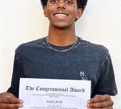 Irvine Resident Sonit Joshi Receives Congressional Gold Medal Award