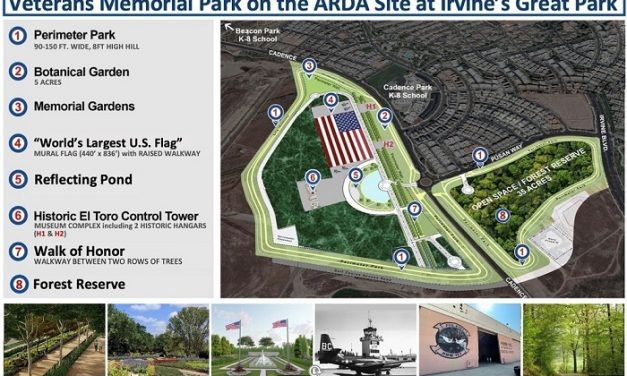 Irvine City Councilmember Larry Agran Holds Press Event on His Proposed Veterans Memorial Park on the ARDA Site